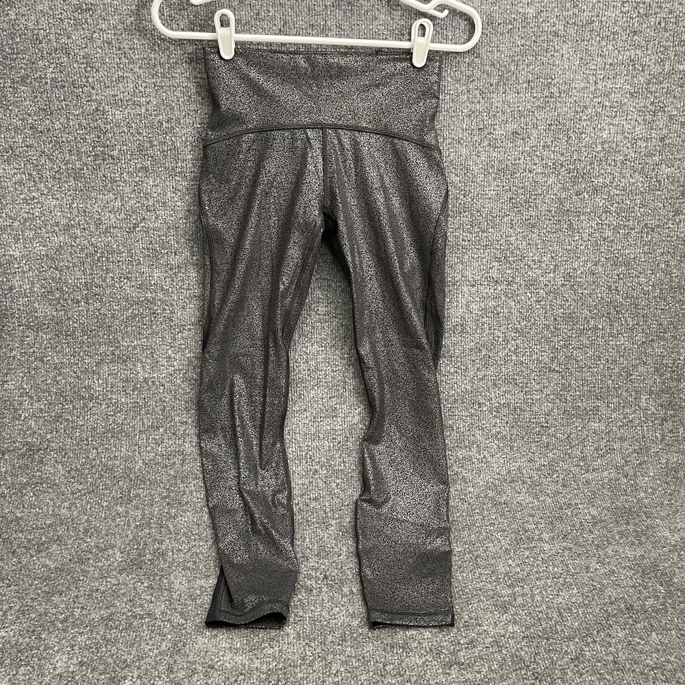 Lululemon Yoga Leggings Womens Sz 4 Gray LW5AX4S Performance